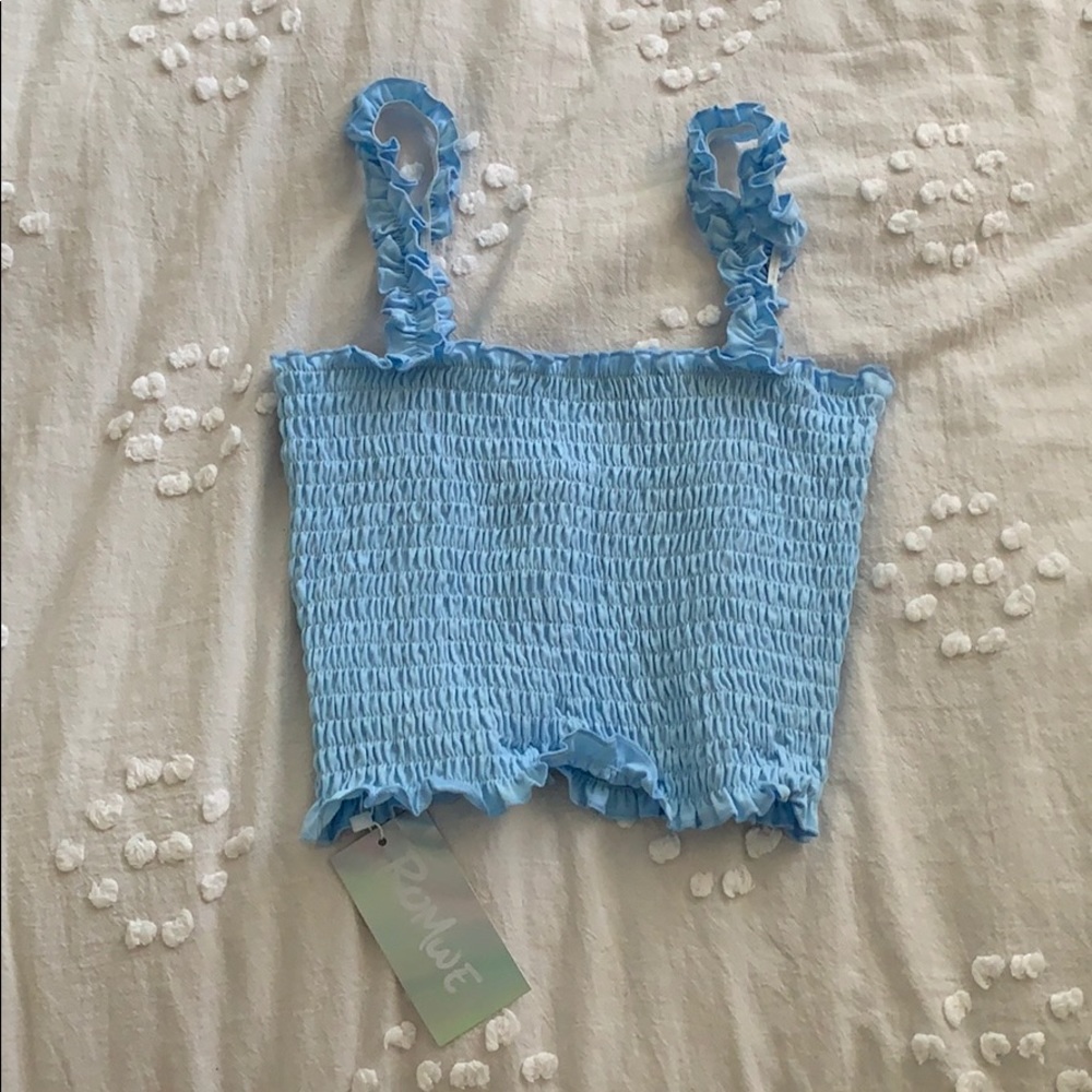 Blue cropped top